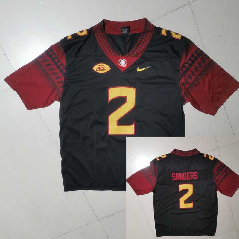 Mens Florida State Seminoles #2 Deion Sanders Black Limited Jersey